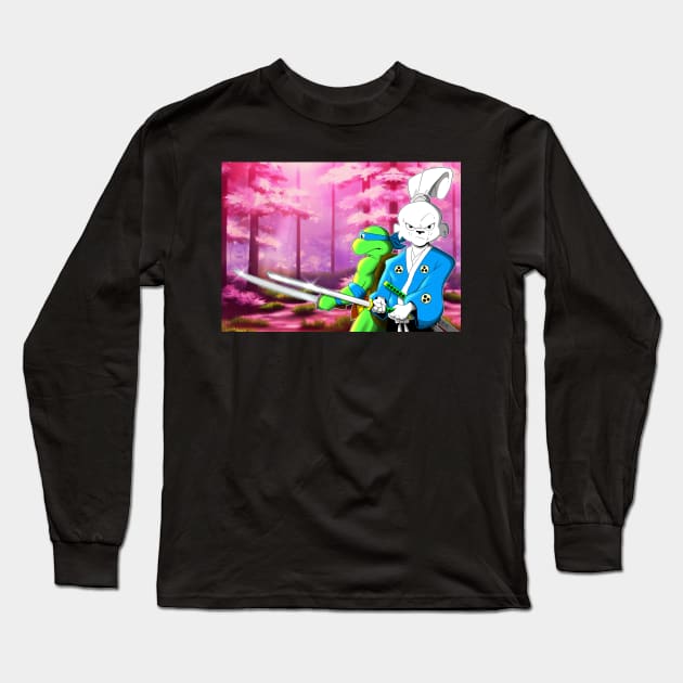 TMNT Leonardo Usagi Team UP Long Sleeve T-Shirt by nicitadesigns